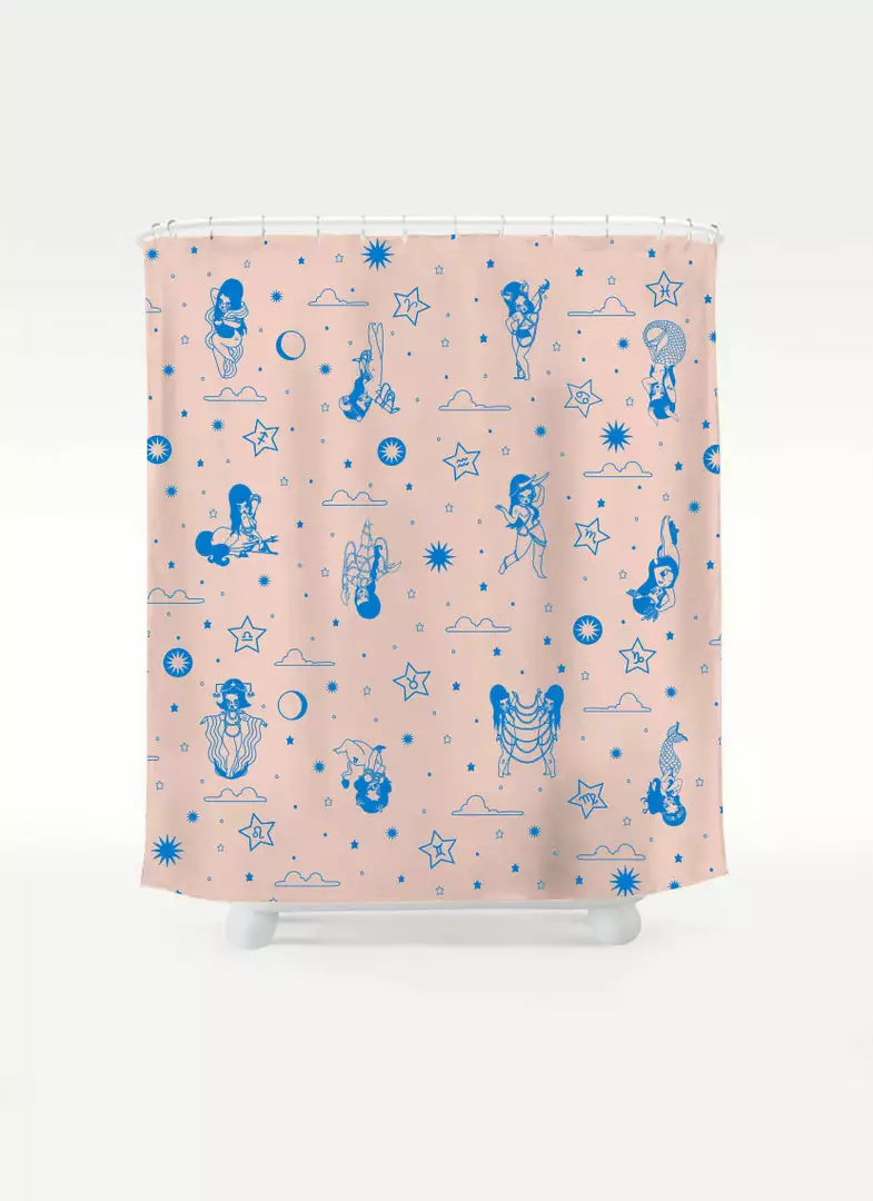 Valfré New Celestial Zodiac Shower Curtain 3 Valfré New Celestial Zodiac Shower Curtain