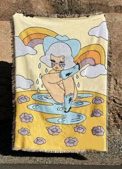 Valfré Back In Stock Baby Blues Woven Blanket