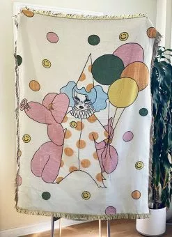 Valfré Back In Stock Down To Clown Woven Blanket